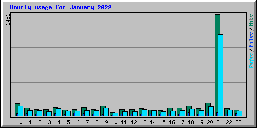 Hourly usage for January 2022