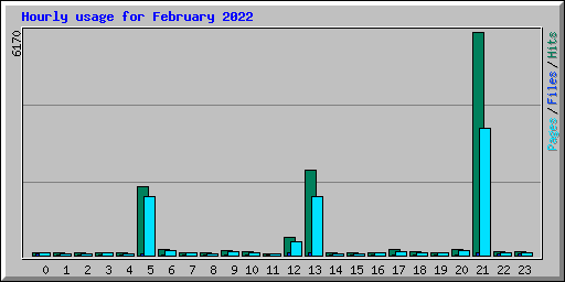 Hourly usage for February 2022