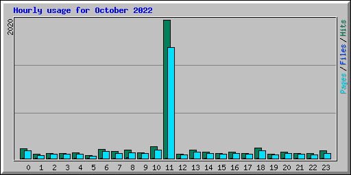 Hourly usage for October 2022