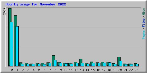 Hourly usage for November 2022