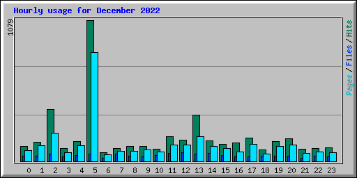 Hourly usage for December 2022